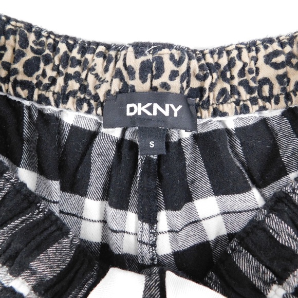 DKNY Black & White Plaid Lounge Pants | Size Small - Picture 3 of 3